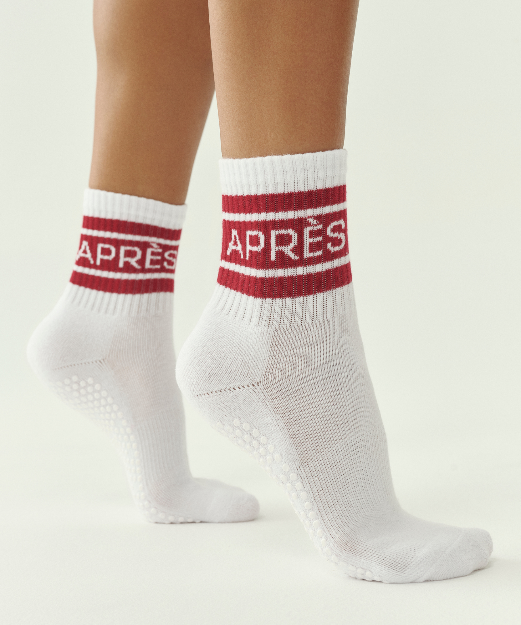 Crew Non Slip Grip Socks - Après Ski Stripe