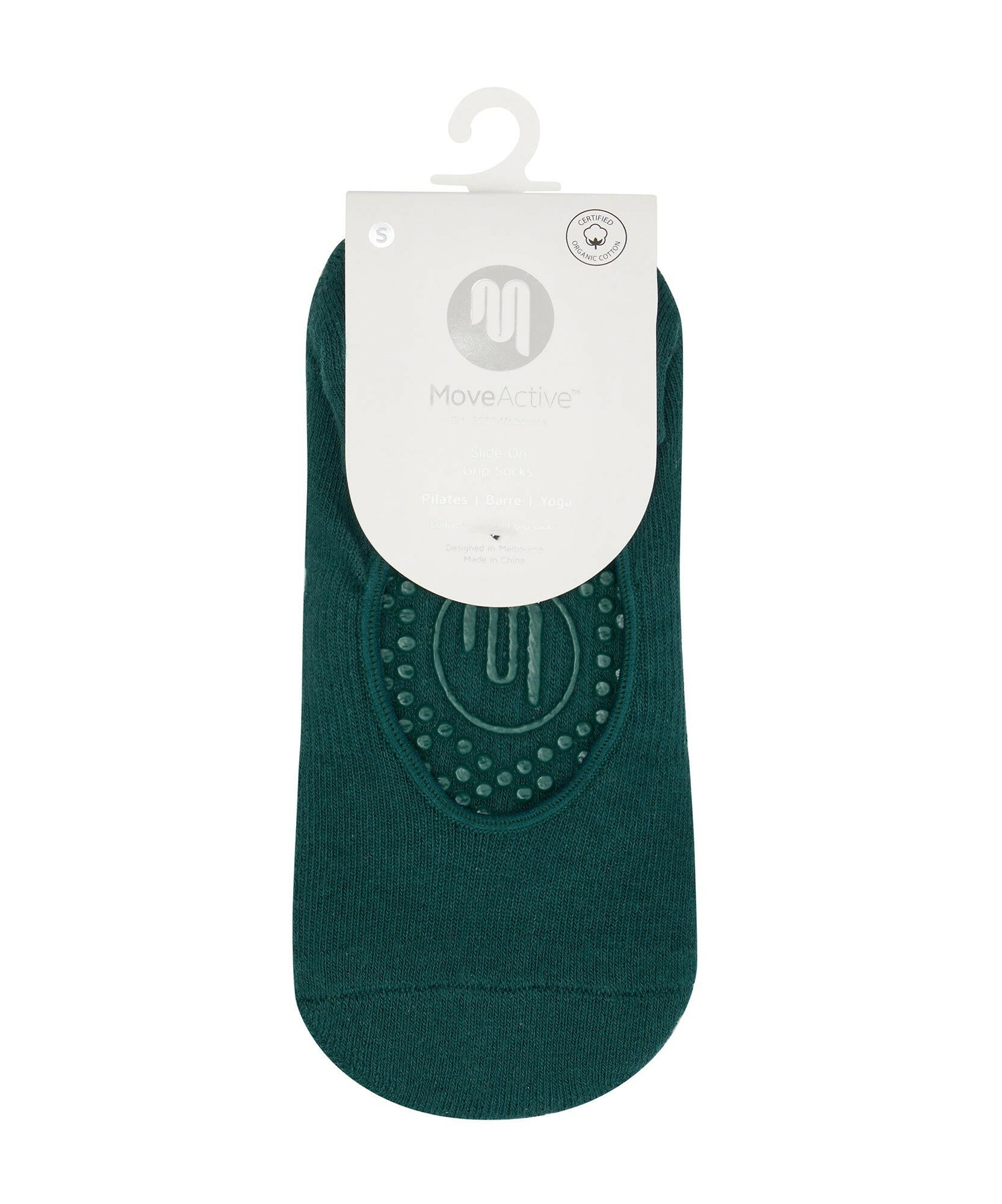 Ballet Non Slip Grip Socks - Forest Green.