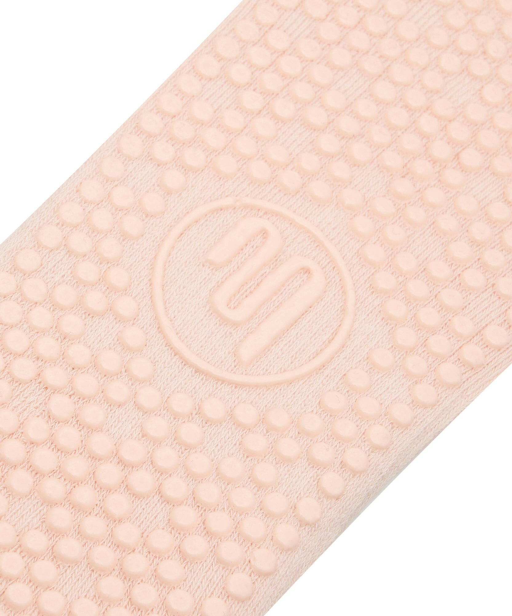 Slide On Non Slip Grip Socks - Soft Pink.