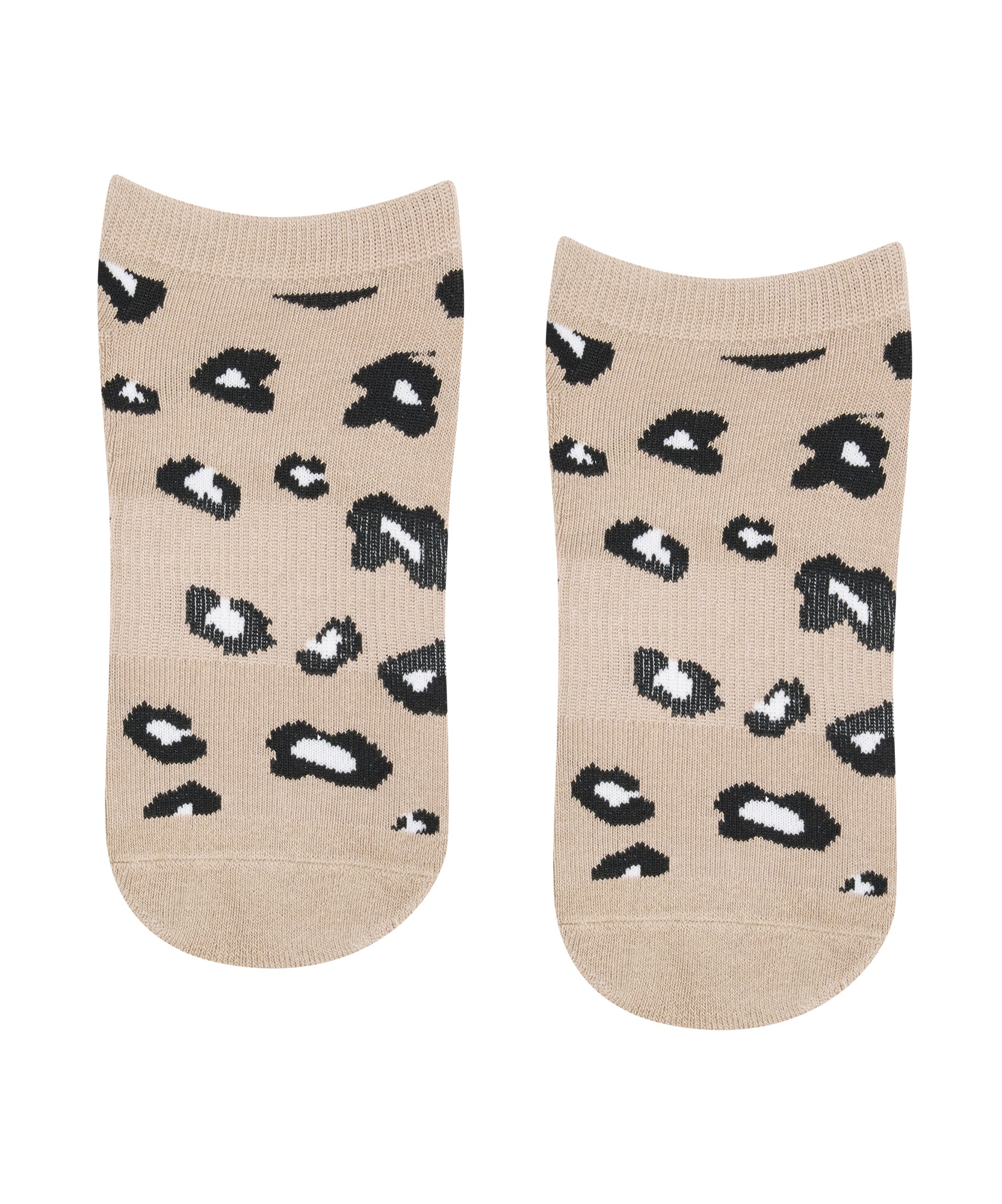 Classic Low Rise Grip Socks - Cheetah Nude