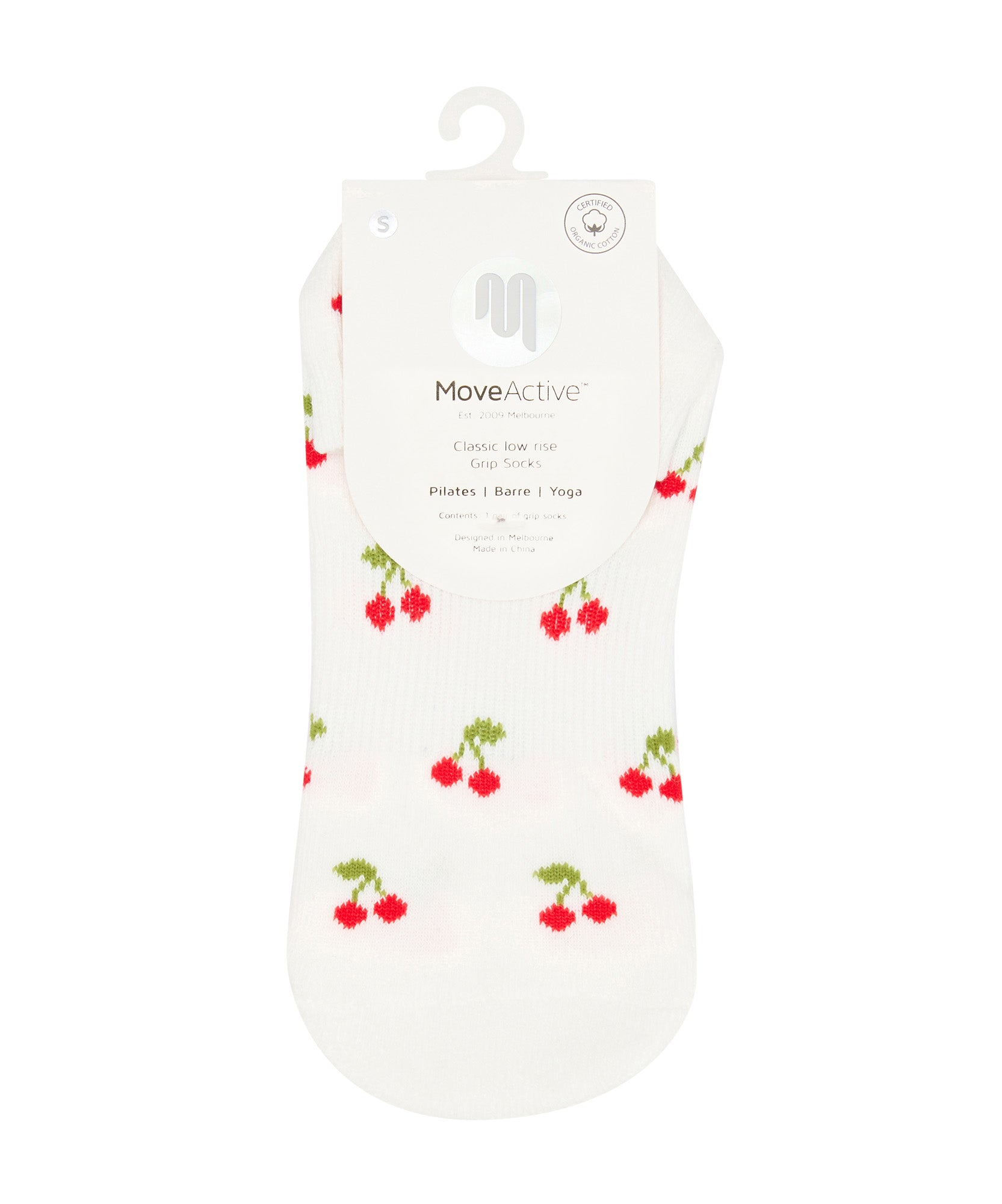 Classic Low Rise Grip Socks - Cherry Pop