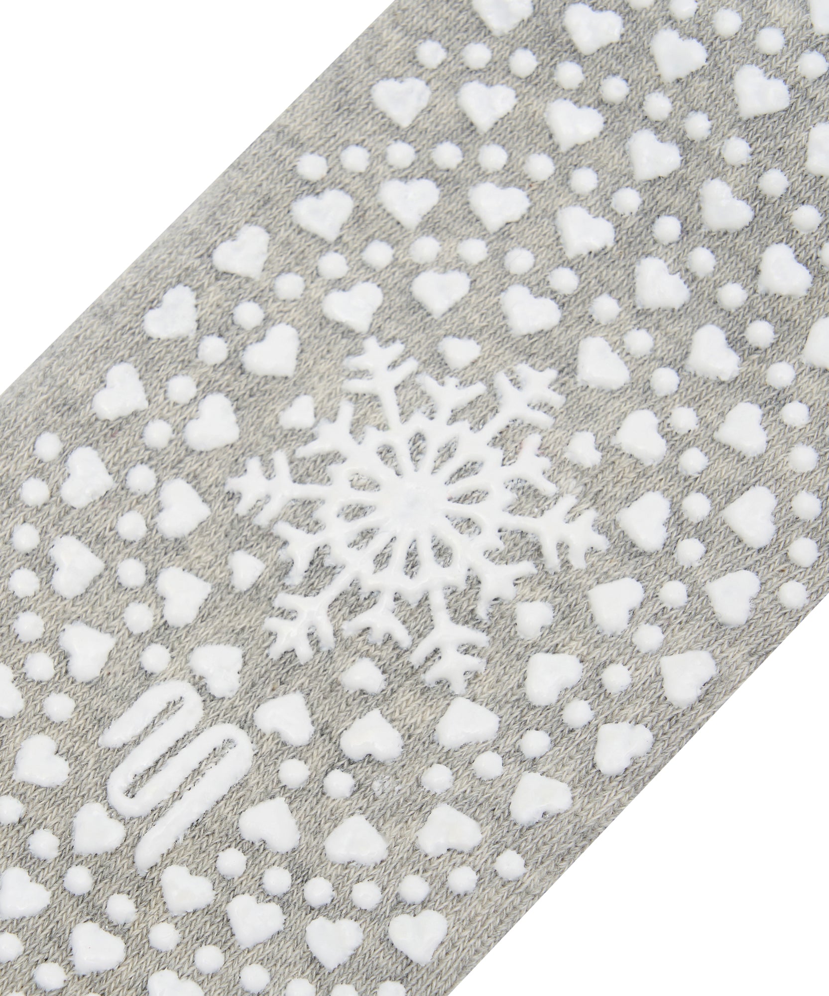 Crew Non Slip Grip Socks - Snowflake Marle