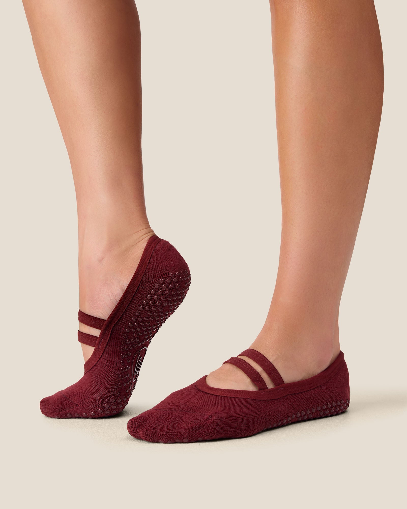 Ballet Grip Socks - Cabernet