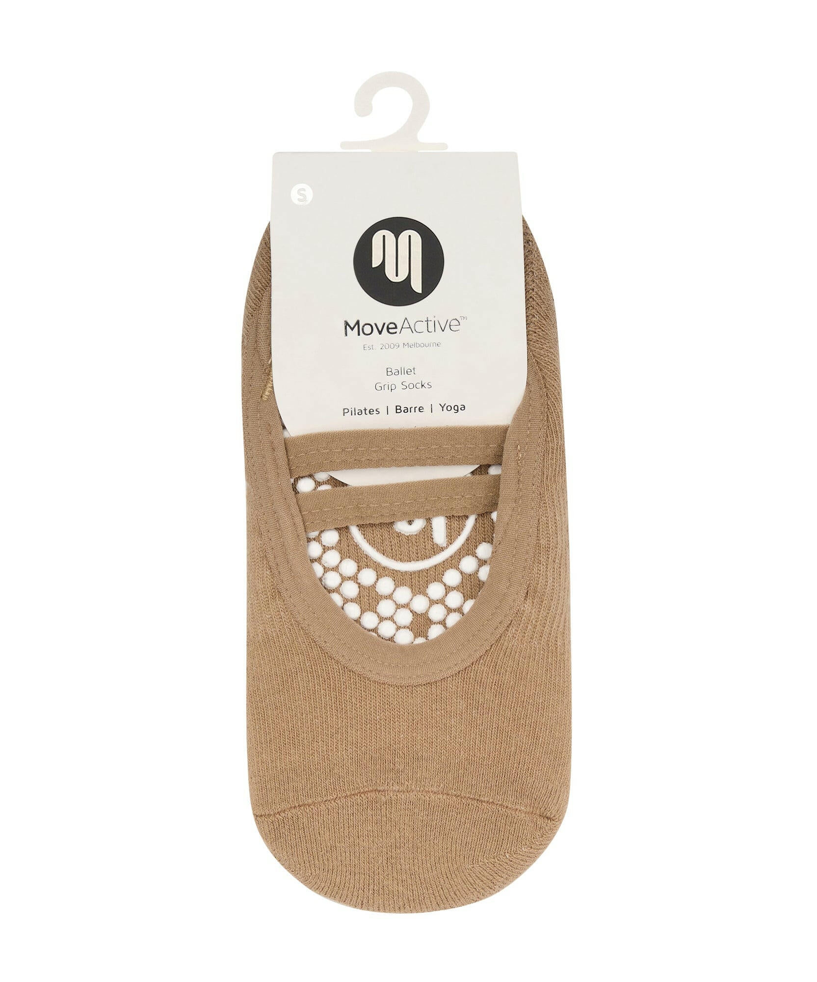 Ballet Non Slip Grip Socks - Beige.