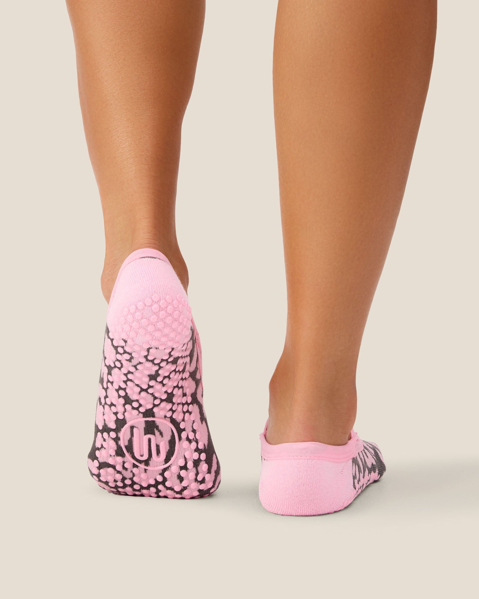 Ballet Grip Socks - Cheetah Pink