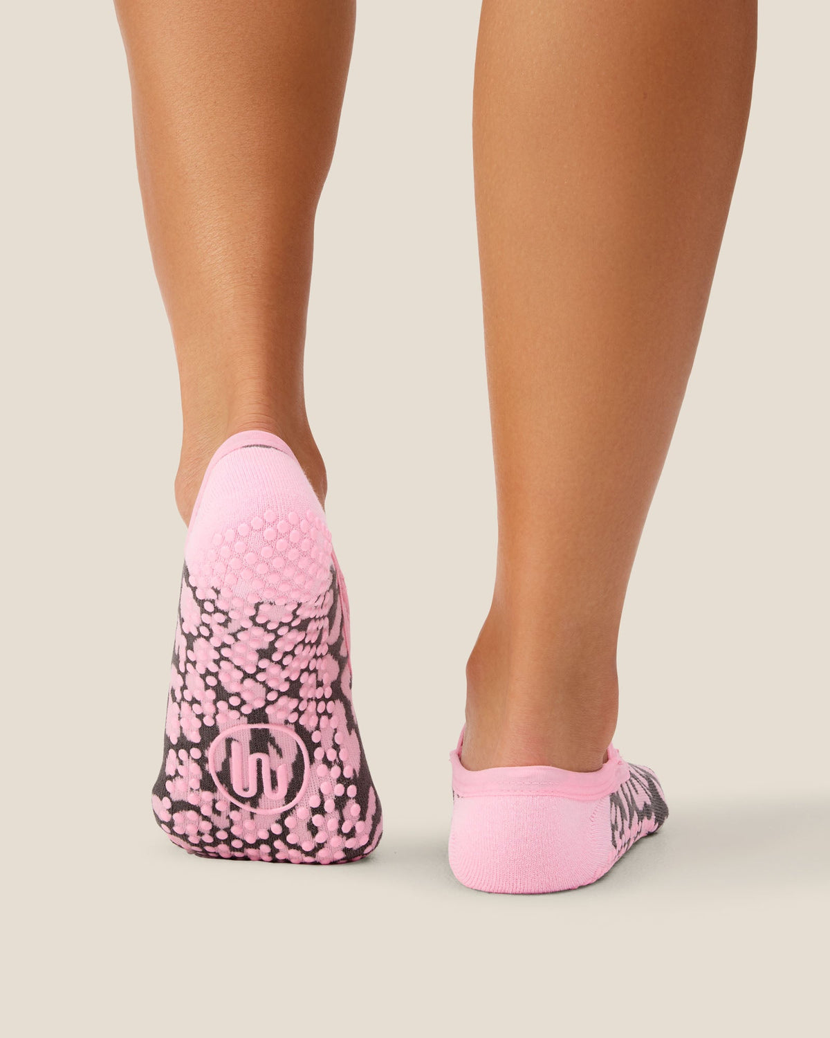 Ballet Grip Socks - Cheetah Pink