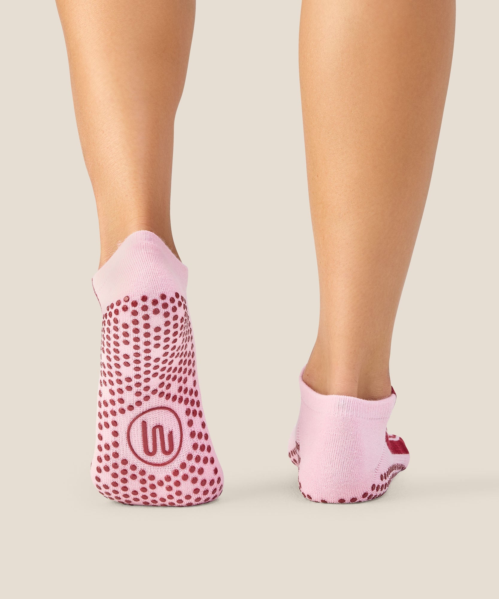 Low Rise Grip Socks - Racer Pink