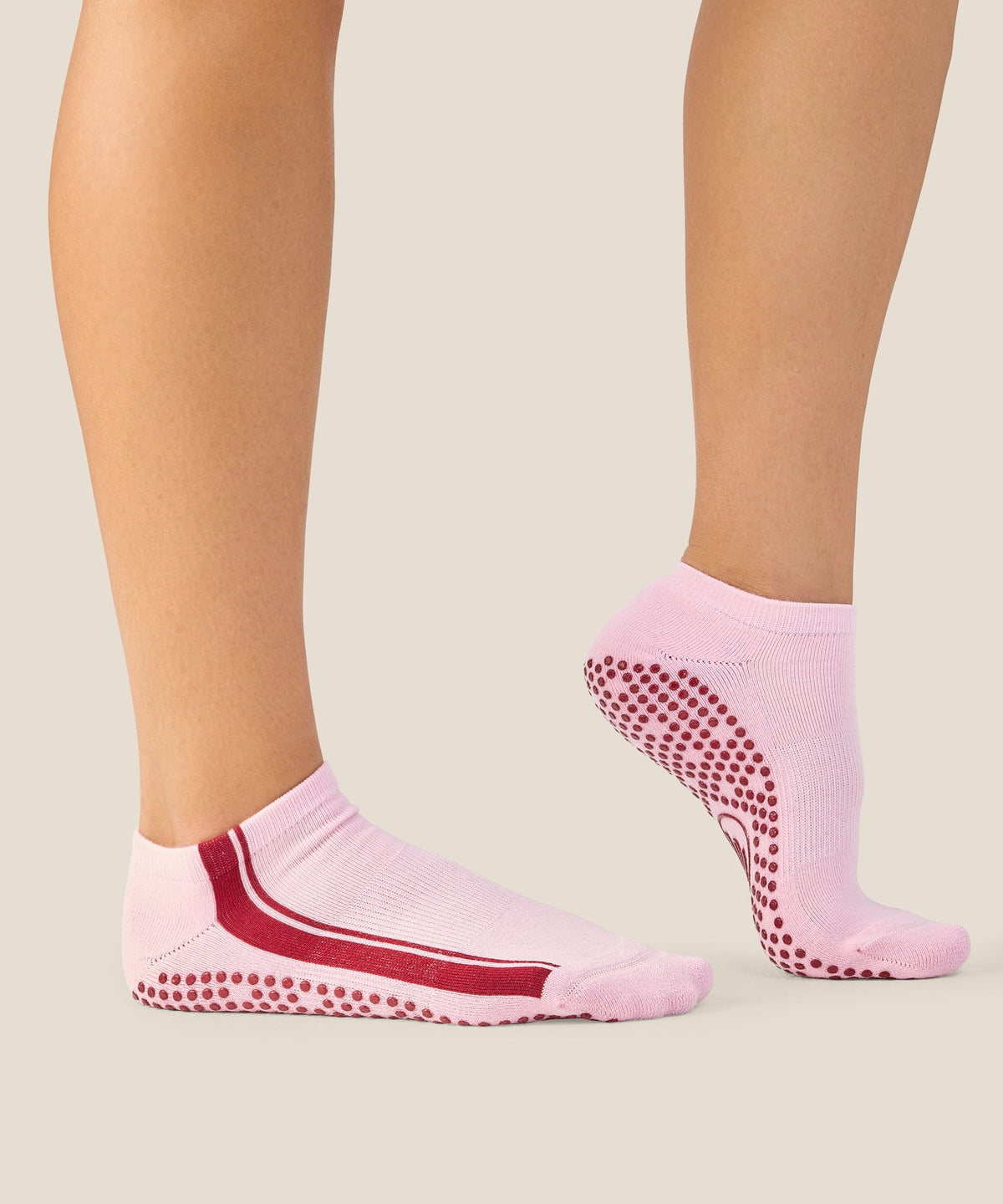 Low Rise Grip Socks - Racer Pink