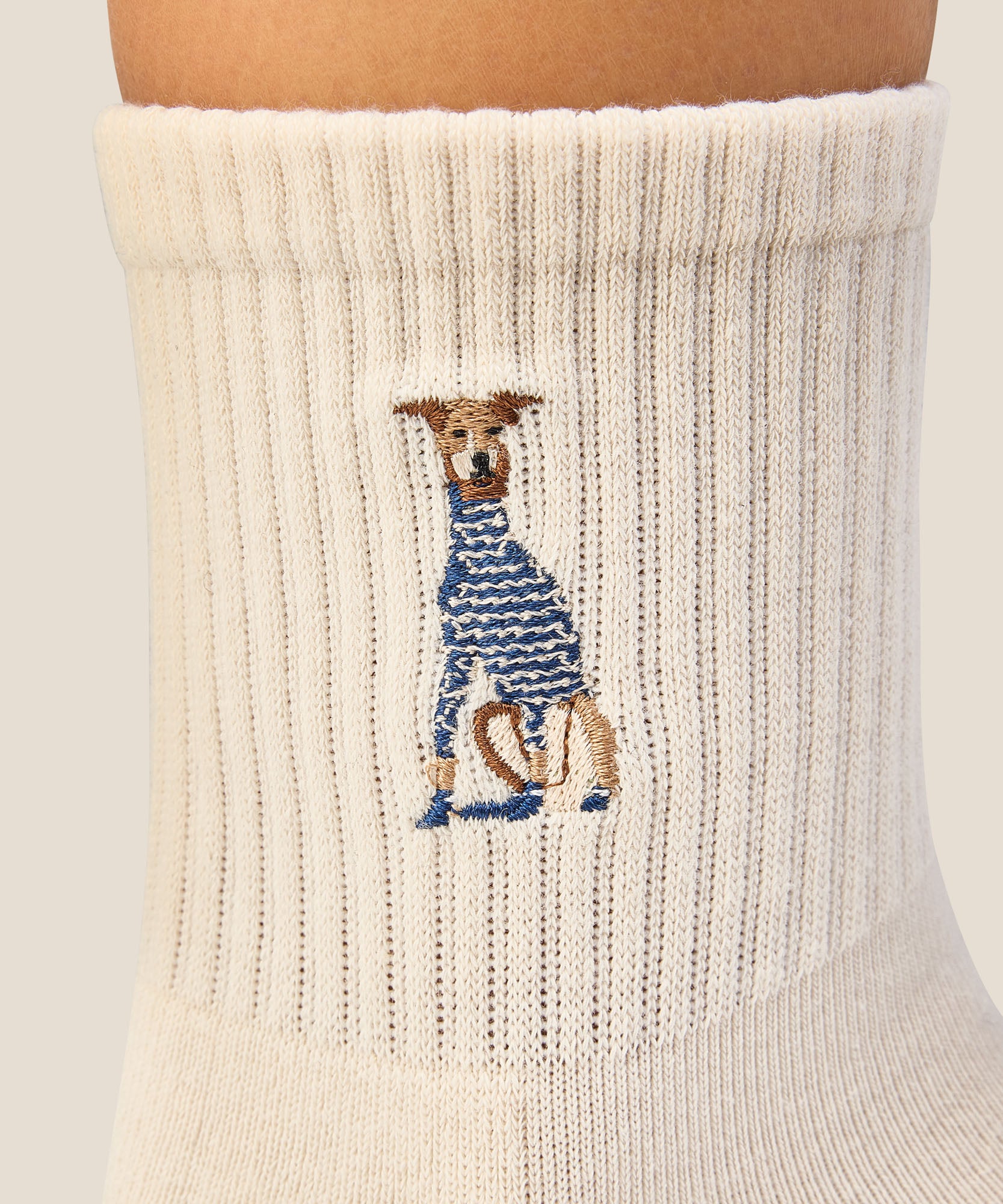 Crew Grip Socks - Greyhound Oat