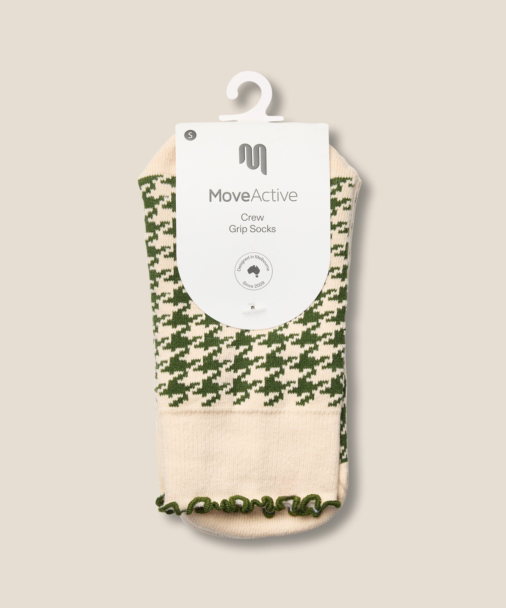 Crew Grip Socks - Houndstooth Pine