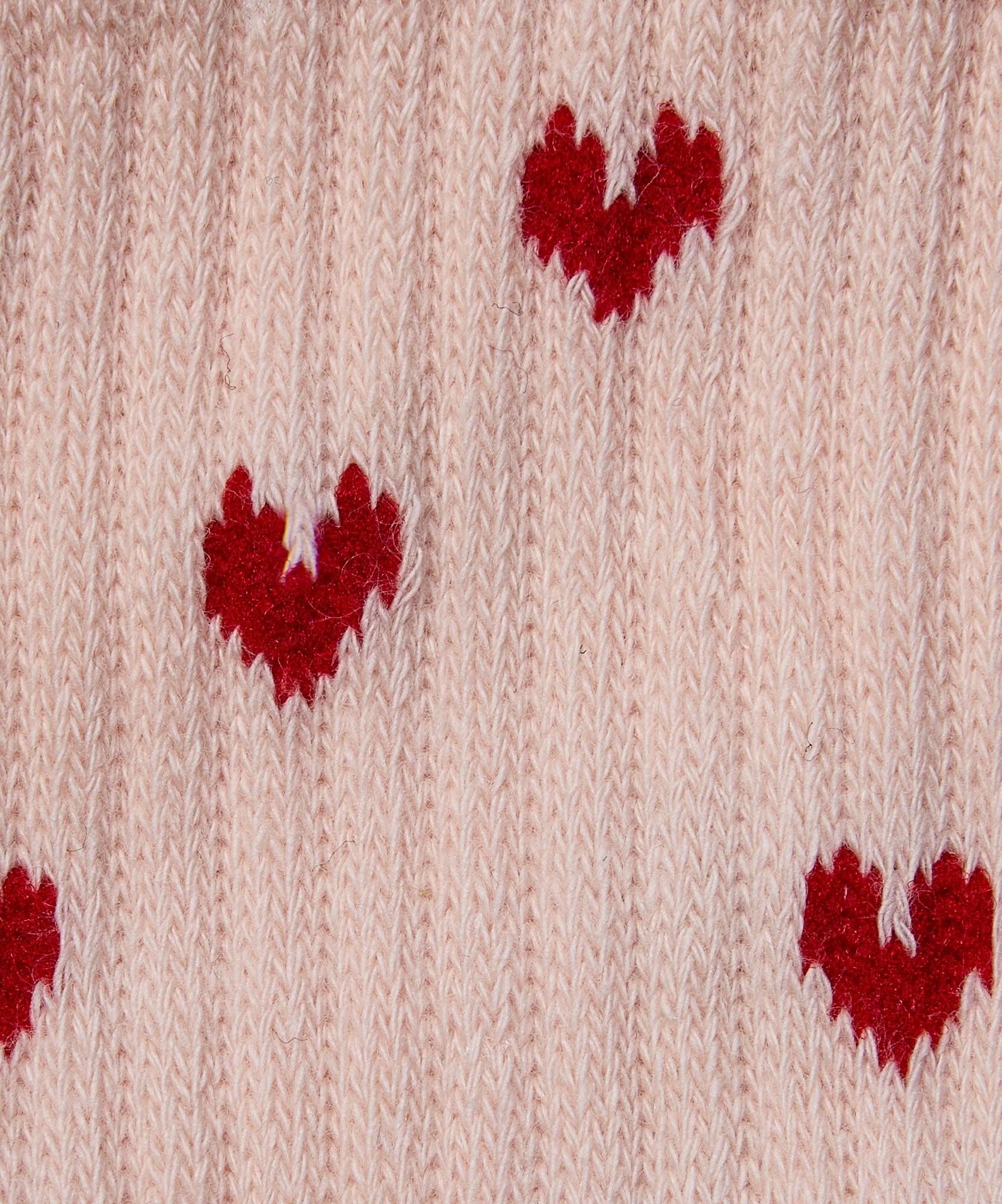 Crew Non Slip Grip Socks - Pink Hearts