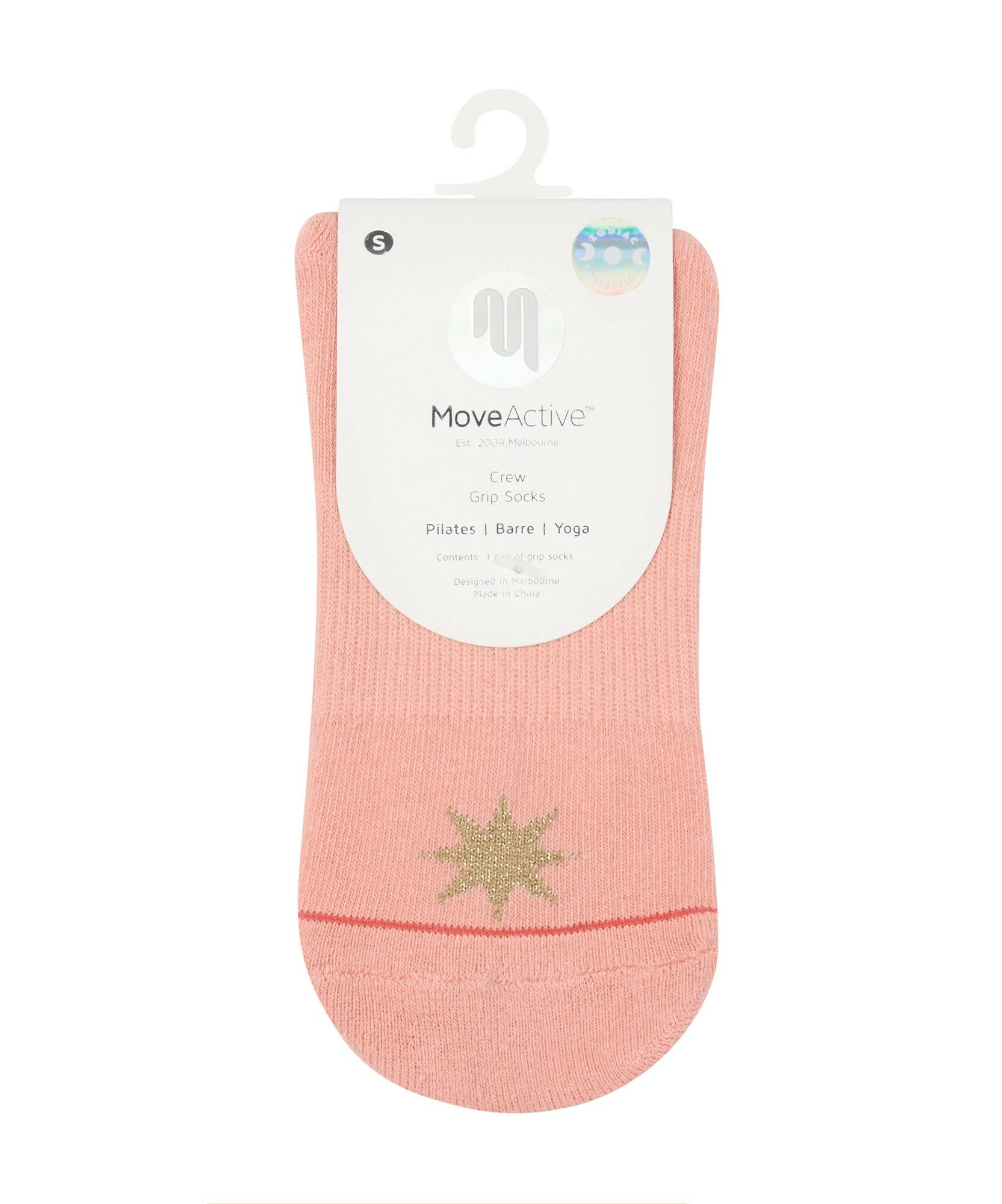 Crew Non Slip Grip Socks - Virgo.