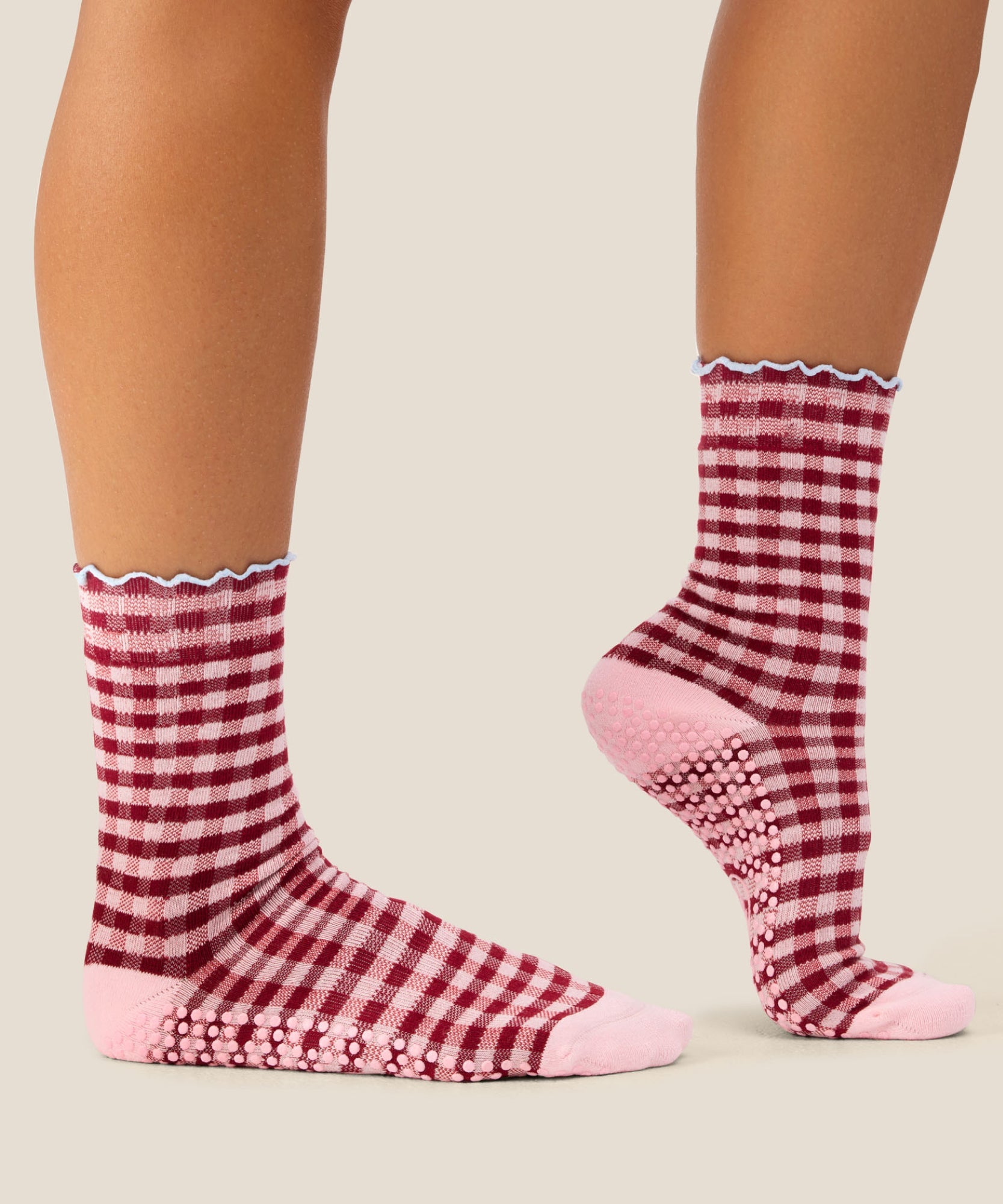 Crew Grip Socks - Picnic Check Red