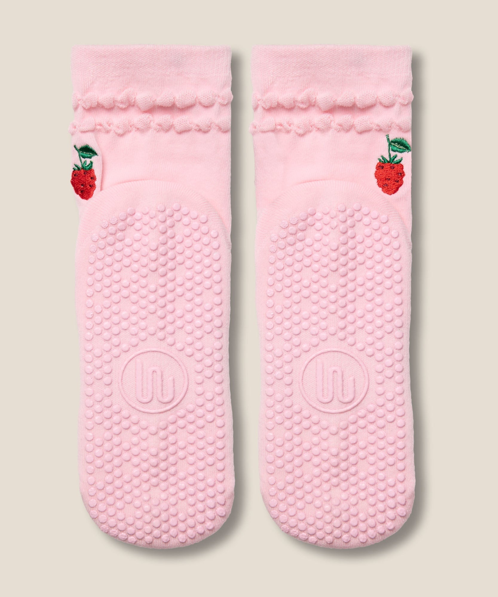 Crew Grip Socks - Raspberry Ruffle Pink