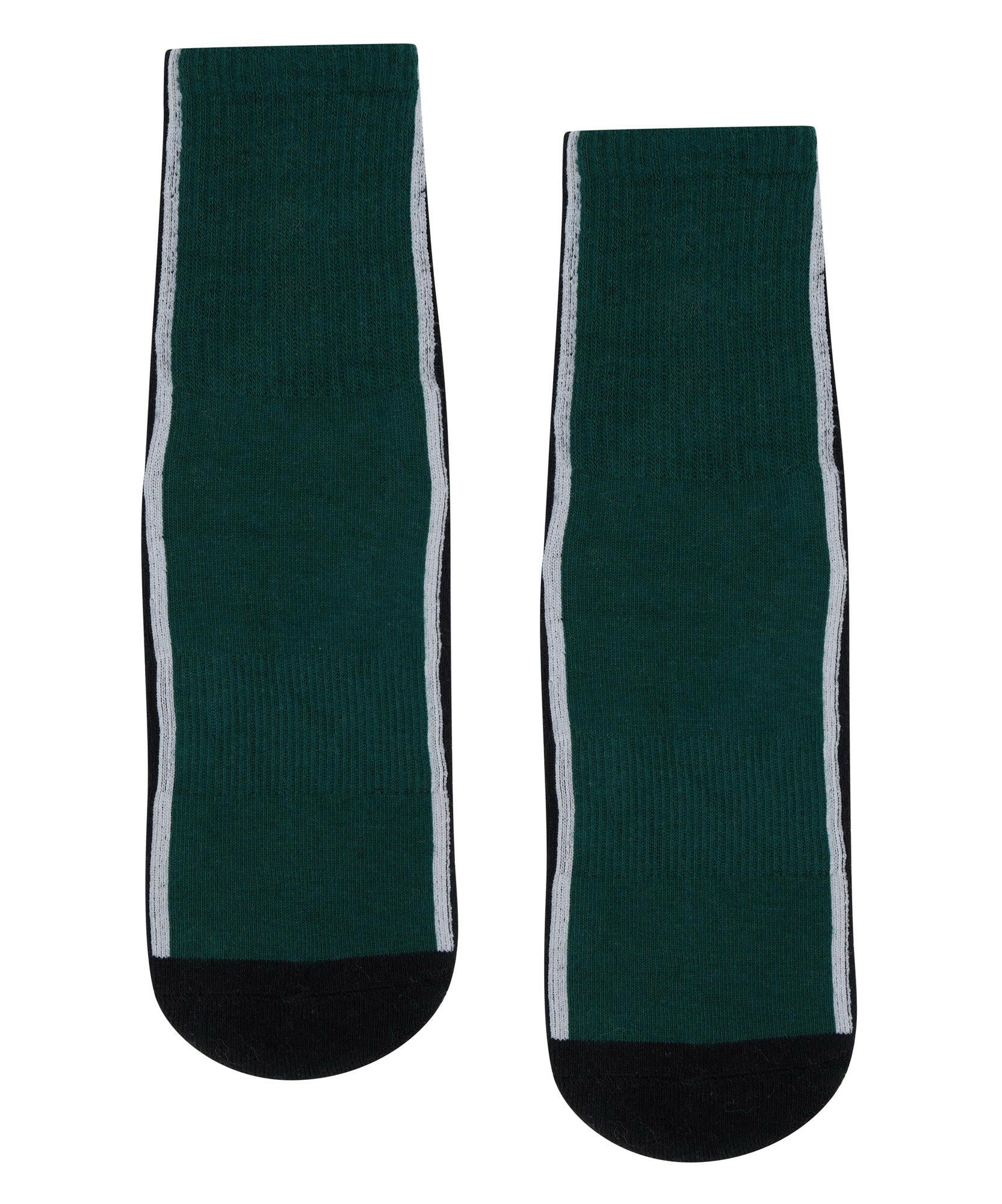 Crew Non Slip Grip Socks - Fluid Green & Black.