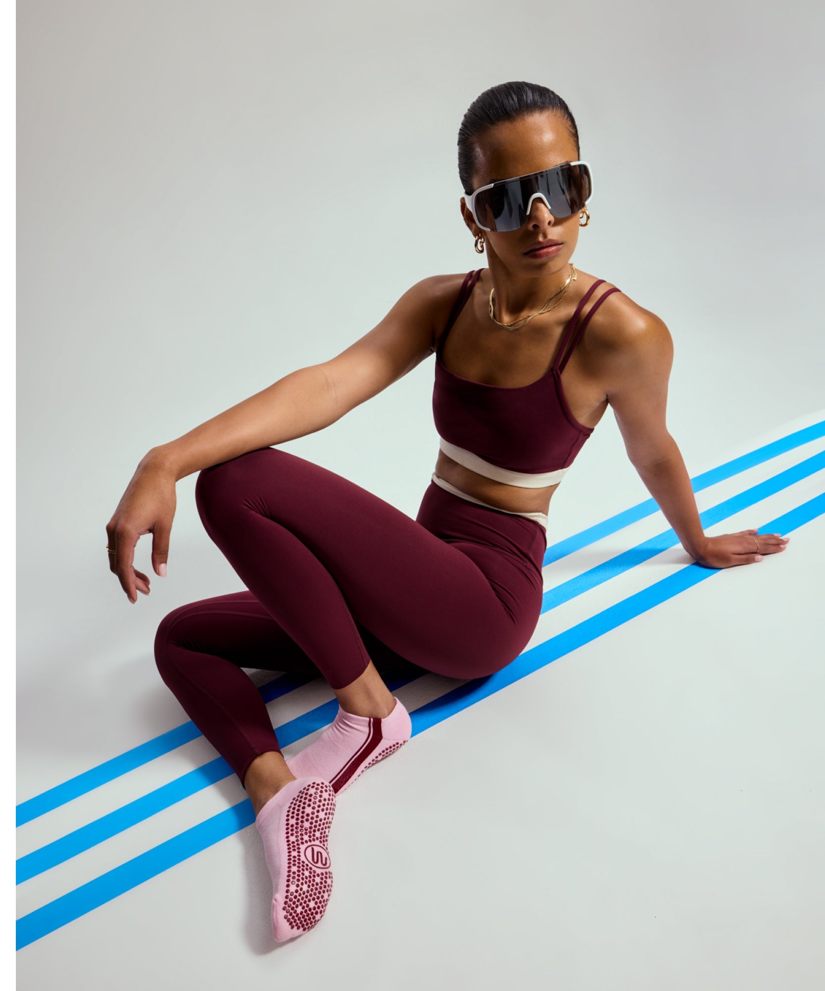 Low Rise Grip Socks - Racer Pink