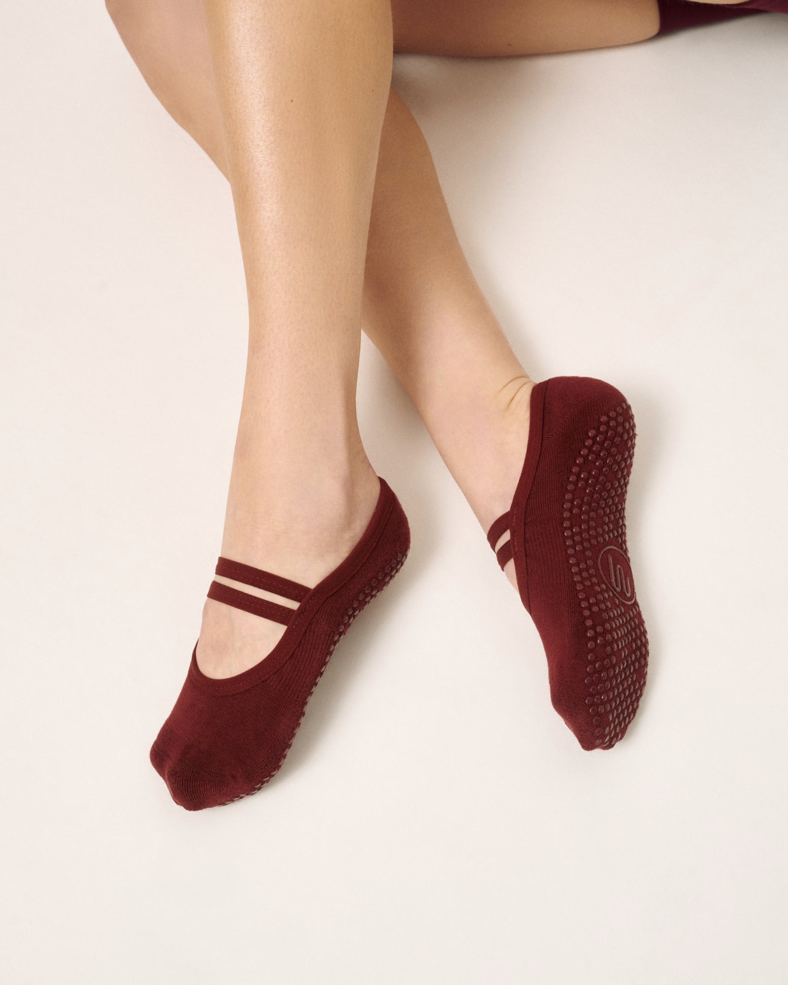 Ballet Grip Socks - Cabernet
