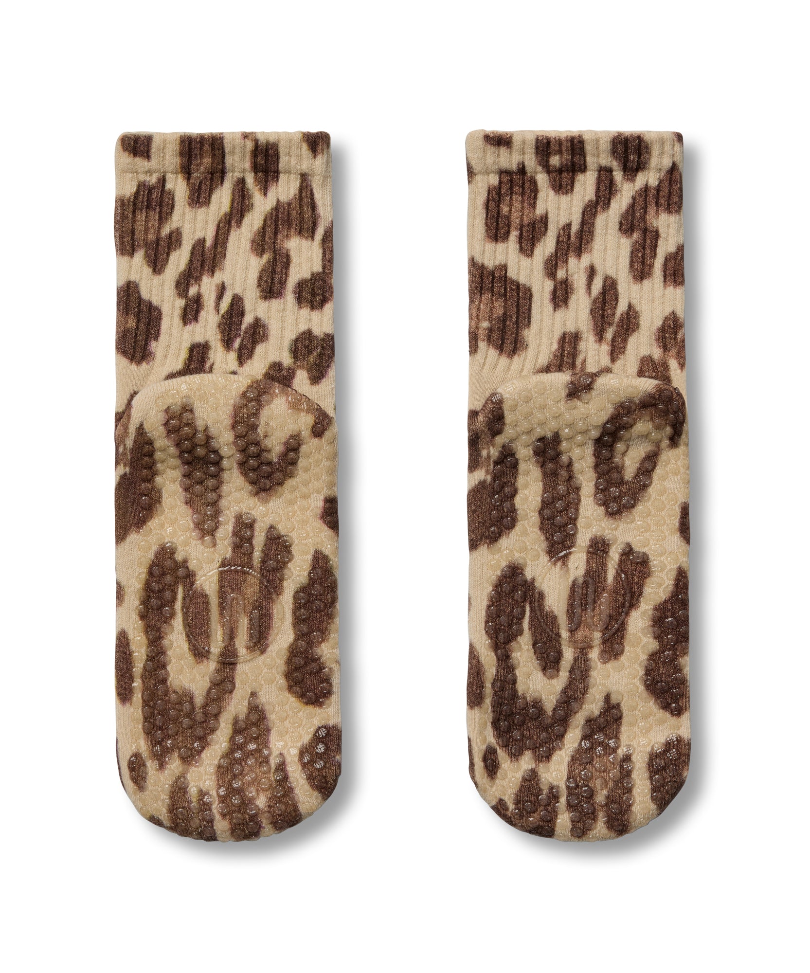 Crew Non Slip Grip Socks - Leopard