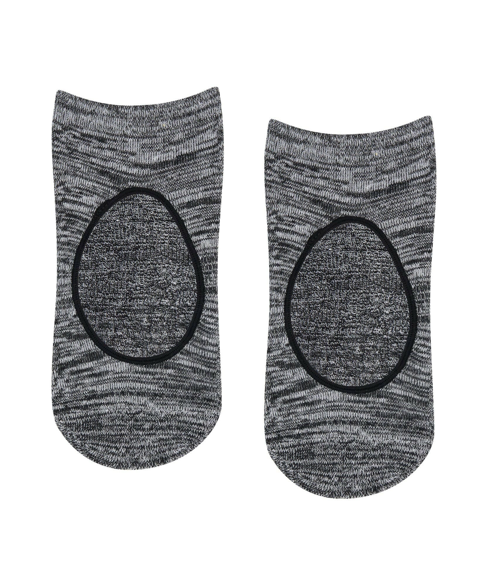 Slide On Non Slip Grip Socks - Monochrome Marle.