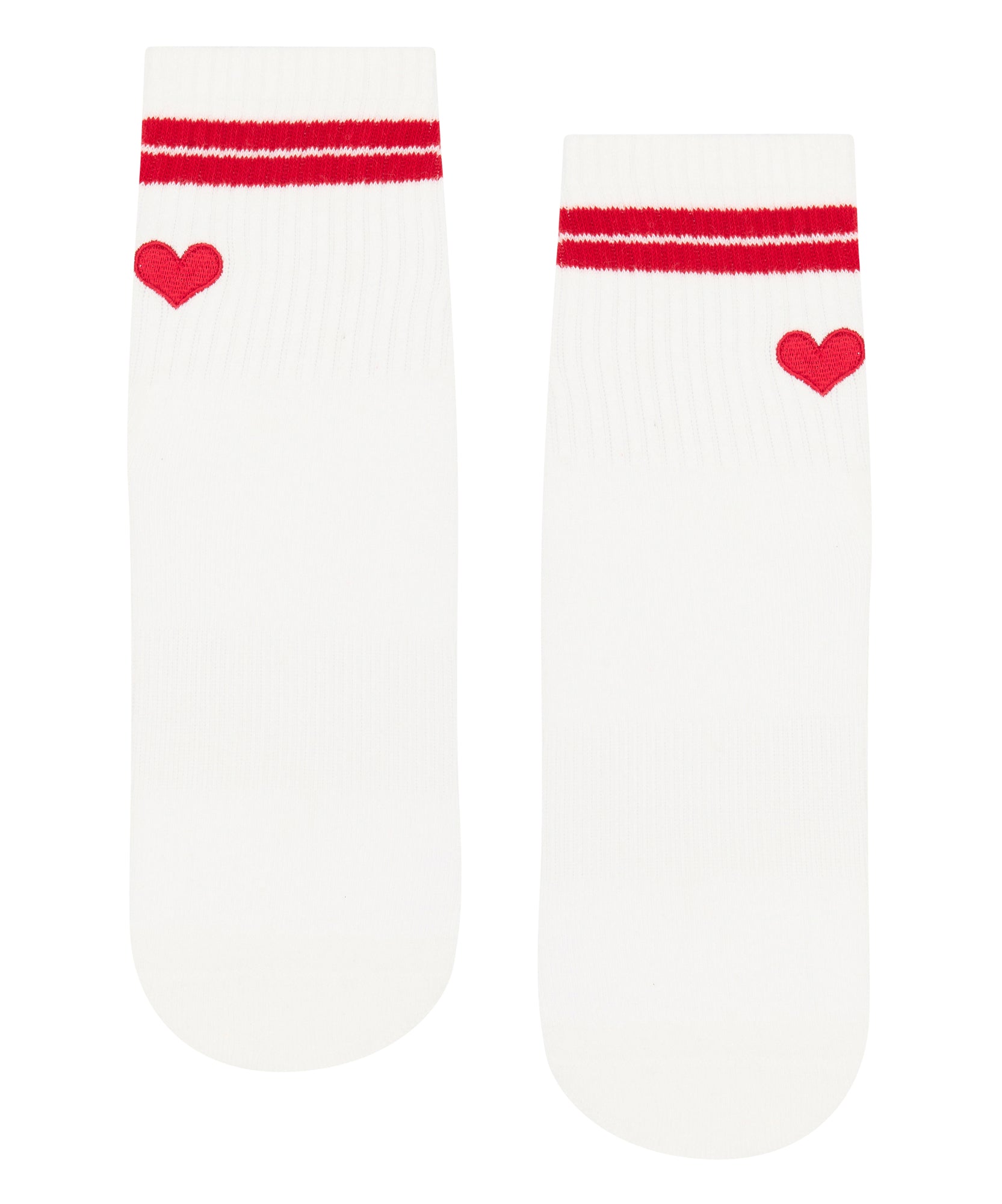 Crew Non Slip Grip Socks - Love Struck Ivory